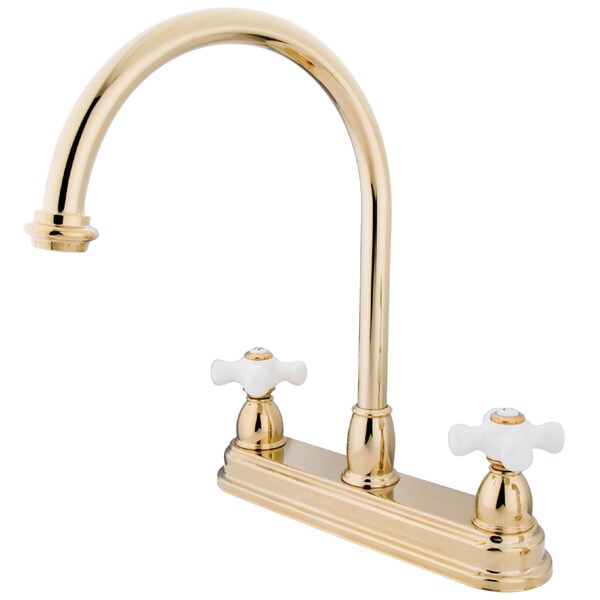 Restoration Centerset Kitchen Faucet, Polished Brass